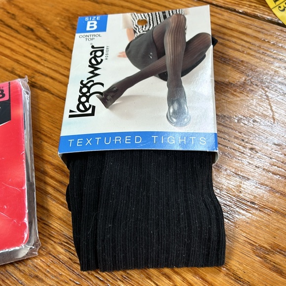 Leggs Wear black textured tights and taupe pantyhose. New in packages. - Picture 4 of 7